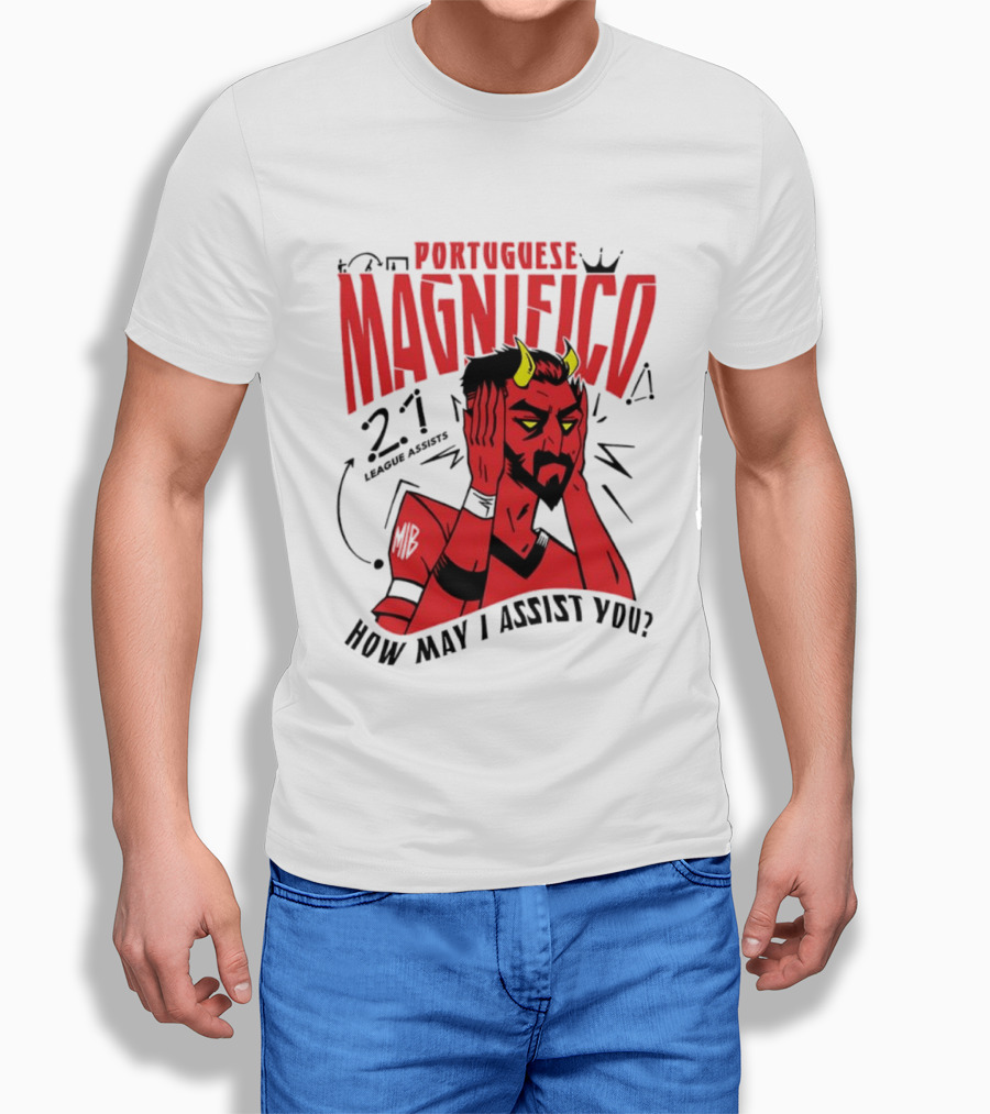 Portuguese Magnifico 21 Goals How May I Assist You Devil T-Shirt