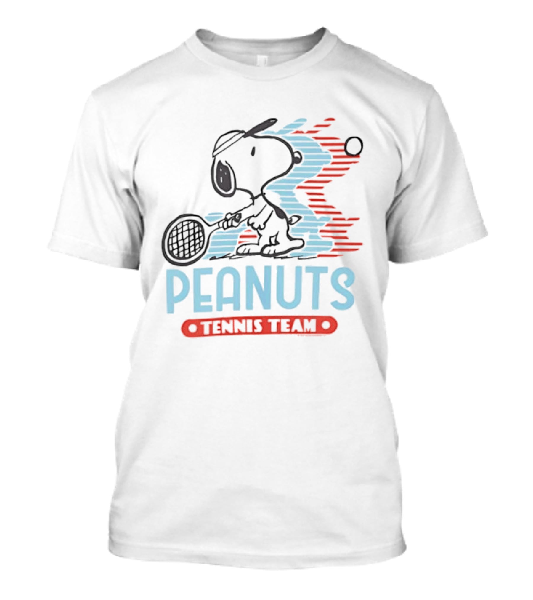 Peanuts Snoopy Tennis Team Vintage Cartoon Sports T-Shirt