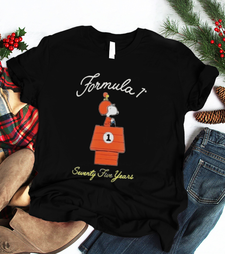 Formula 1 Snoopy Peanuts Dog House Seventy Five Years T-Shirt