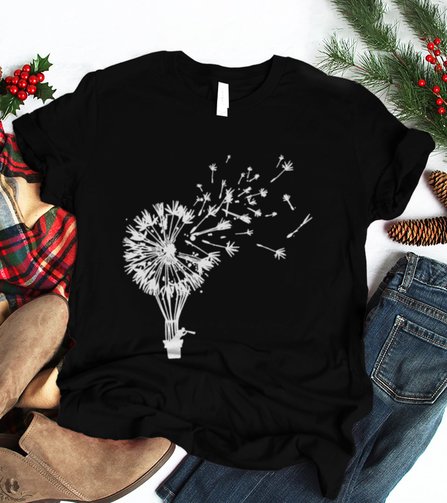 Flower Power Dandelion Fly Away Freedom Nature T-Shirt