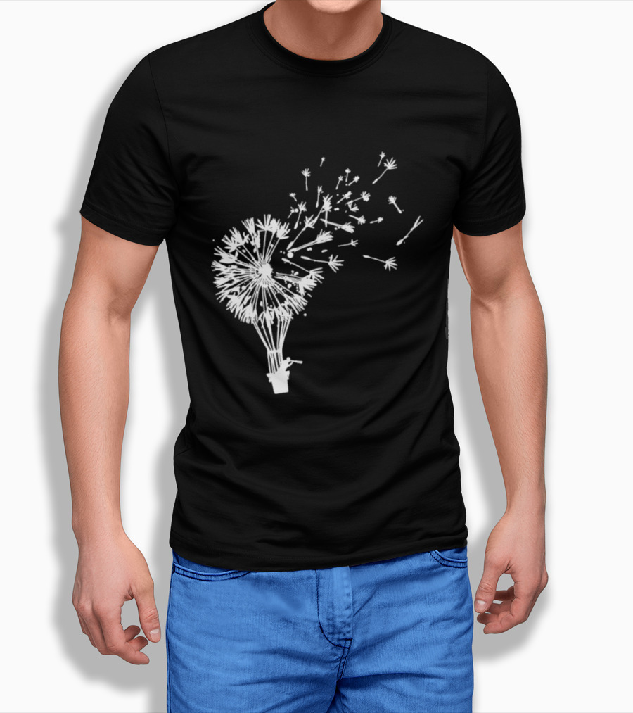 Flower Power Dandelion Fly Away Freedom Nature T-Shirt