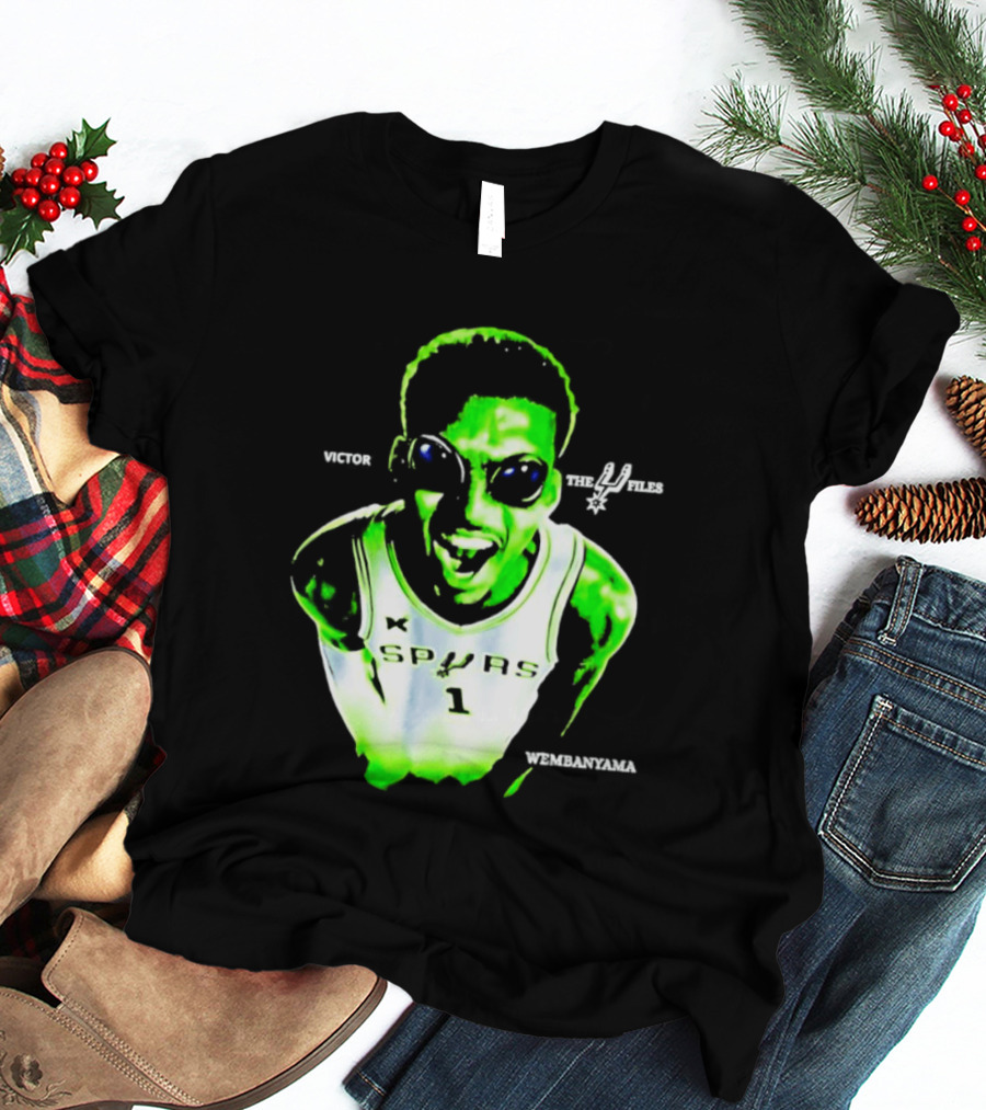 Victor Wembanyama Spurs X Files Number 1 Basketball Alien Concept T-Shirt