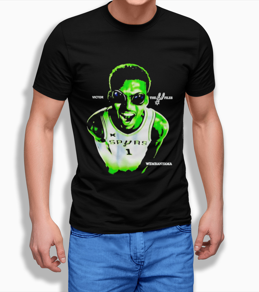 Victor Wembanyama Spurs X Files Number 1 Basketball Alien Concept T-Shirt