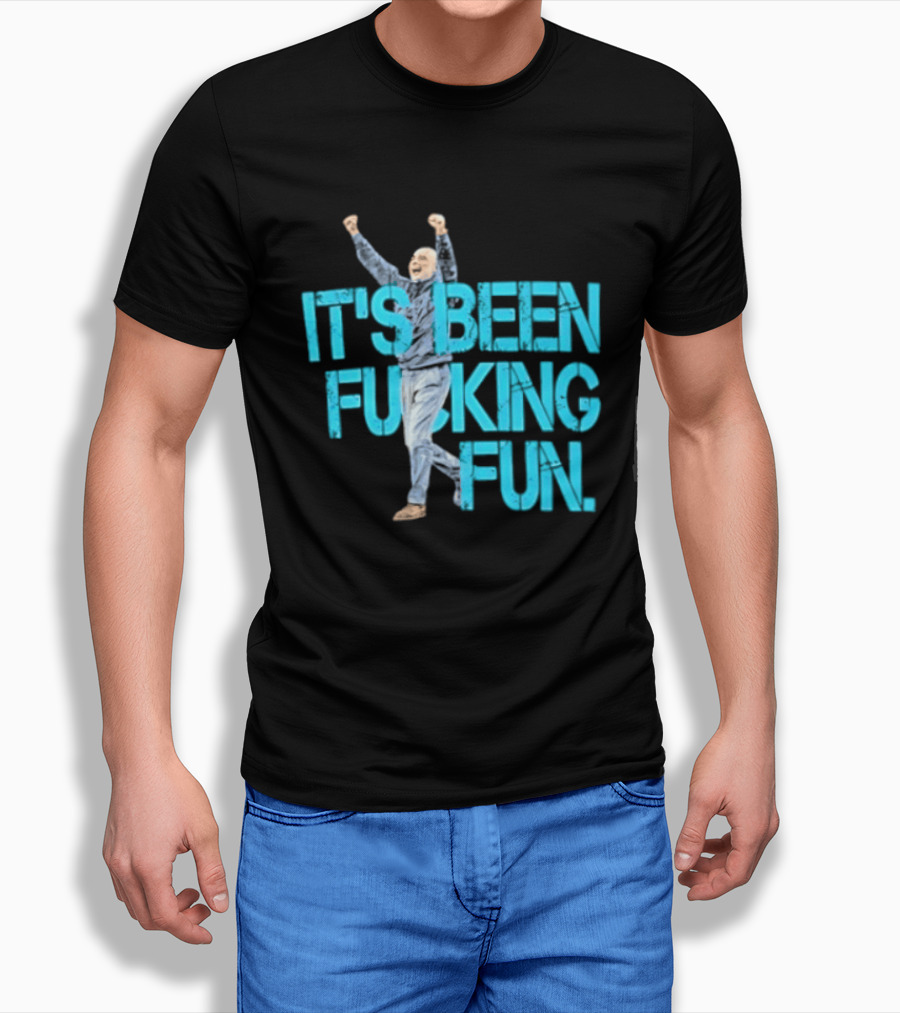 Pep Guardiola Manchester City It's Been Fucking Fun Celebration T-Shirt