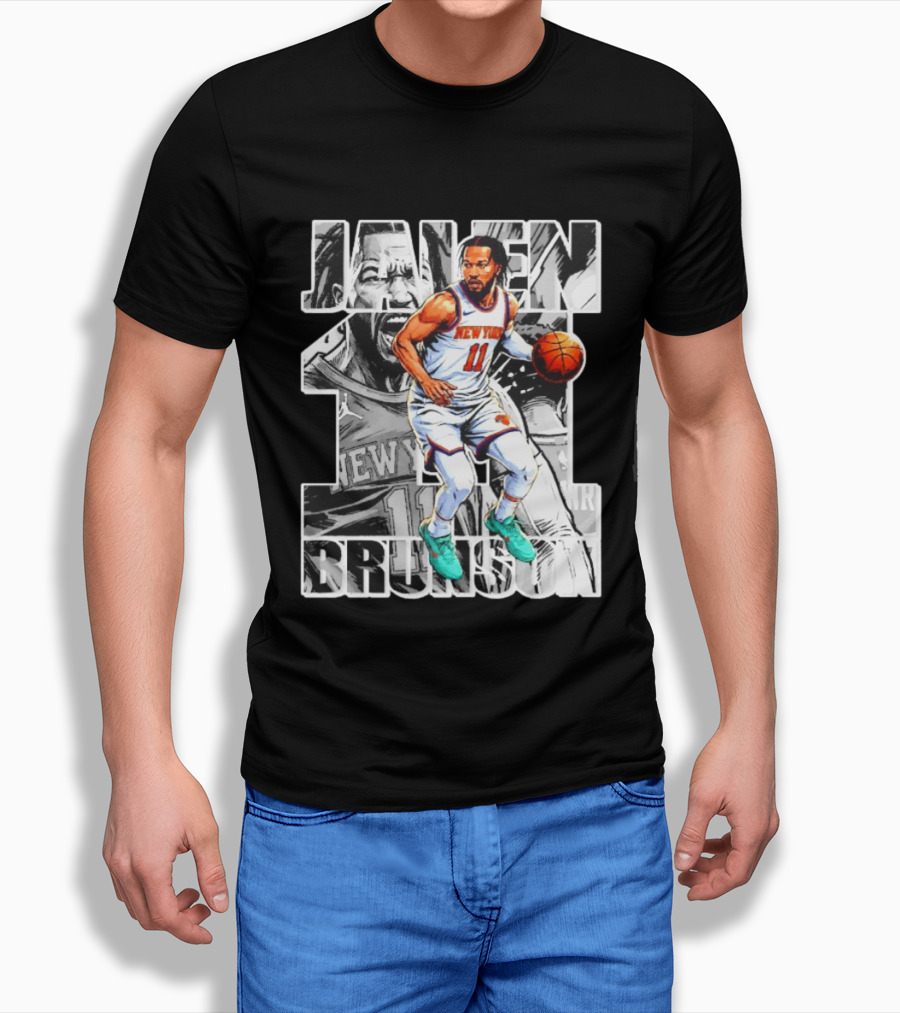 Jalen Brunson New York Knicks Manga Style Number 11 T-Shirt