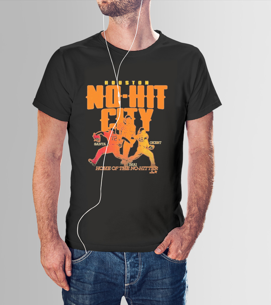 Houston No Hit City Home Of The No Hitter Tatsuya Imai Steven Okert Alimber Santa T-Shirt