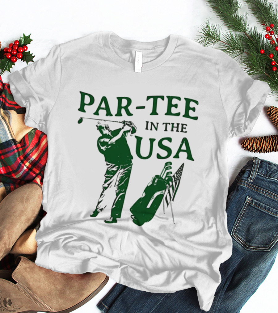 Par In The USA Golf Player With Clubs T-Shirt