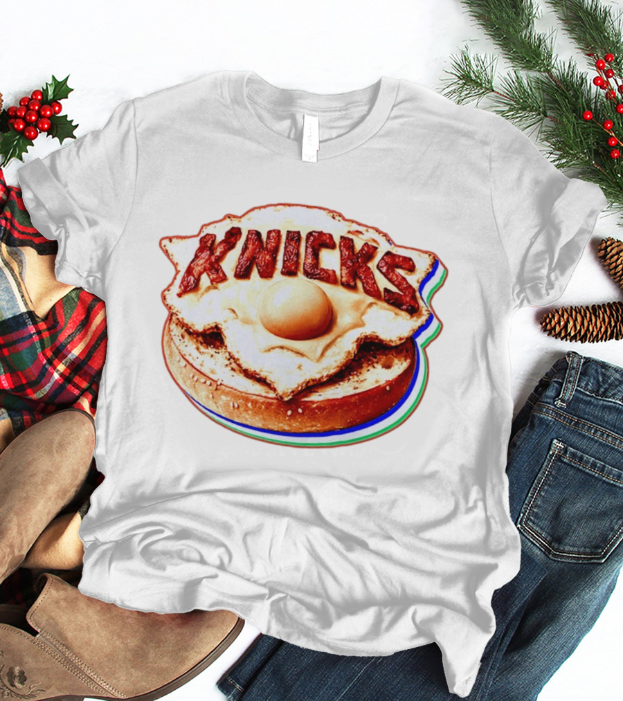 New York Knicks Breakfast Bagel Egg Knicks T-Shirt