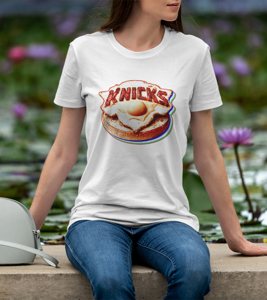 New York Knicks Breakfast Bagel Egg Knicks T-Shirt