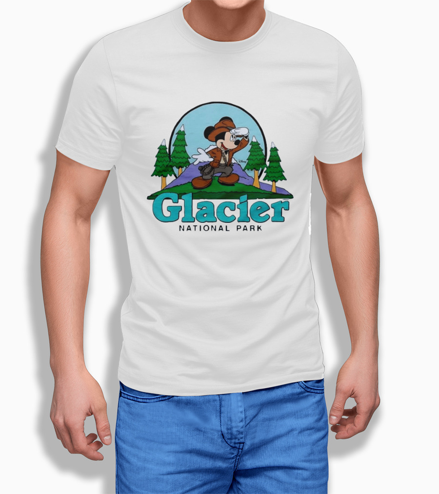 Mickey Mouse Explorer Glacier National Park Adventure T-Shirt