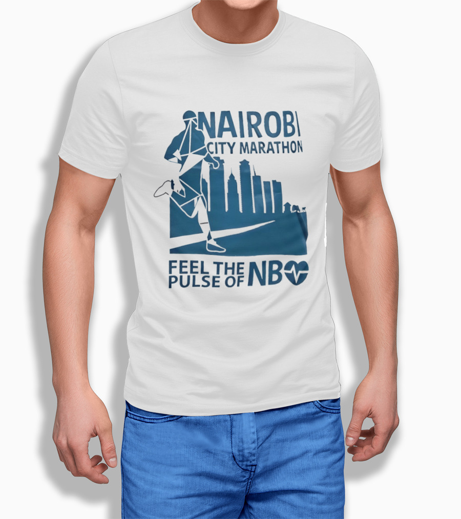 Nairobi City Marathon Feel The Pulse Of NB Skyline Runner Athletics Event T-Shirt