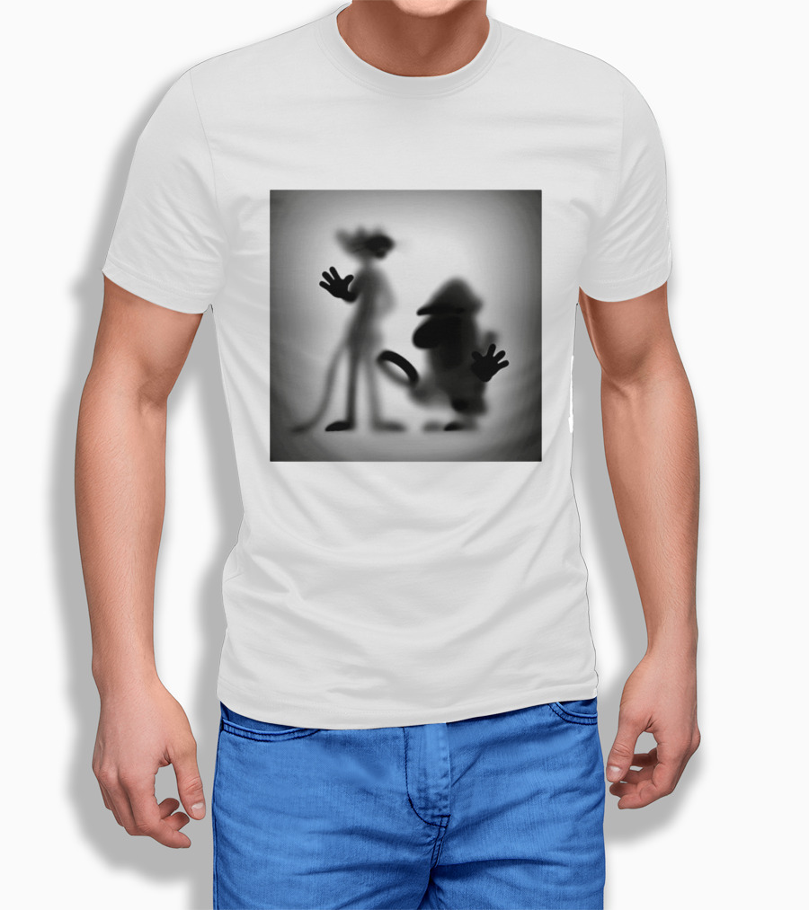 Pink Panther Inspector Clouseau Shadow Figure Duo T-Shirt