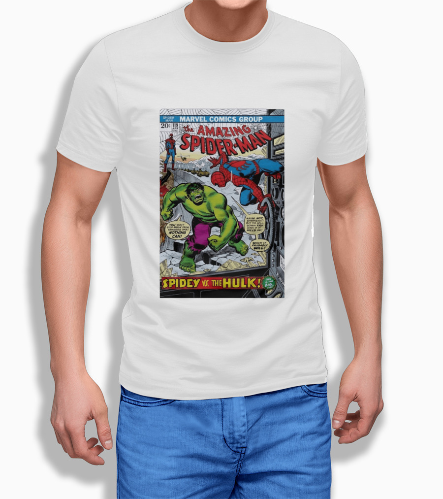 Marvel Comics Group The Amazing Spider Man 119 Spidey Vs The Hulk Comic Book Cover T-Shirt