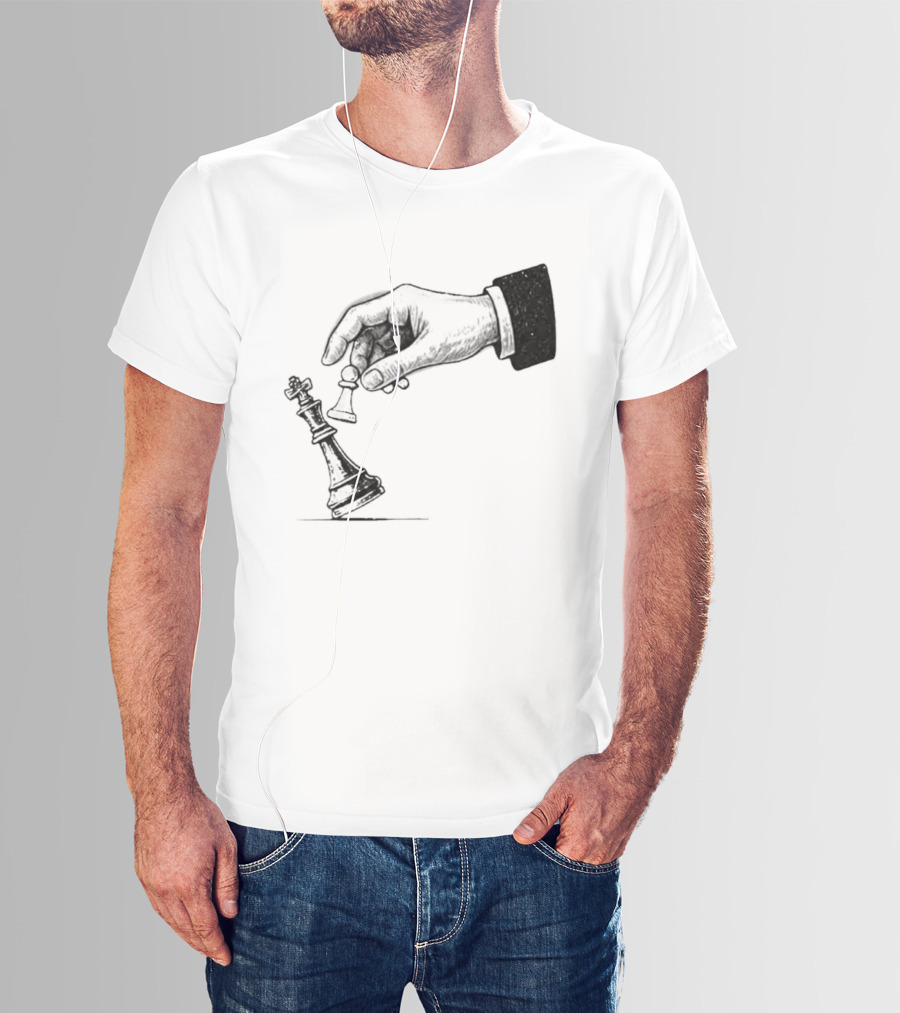 Chess Pawn Topple King Strategic Game Power Victory T-Shirt