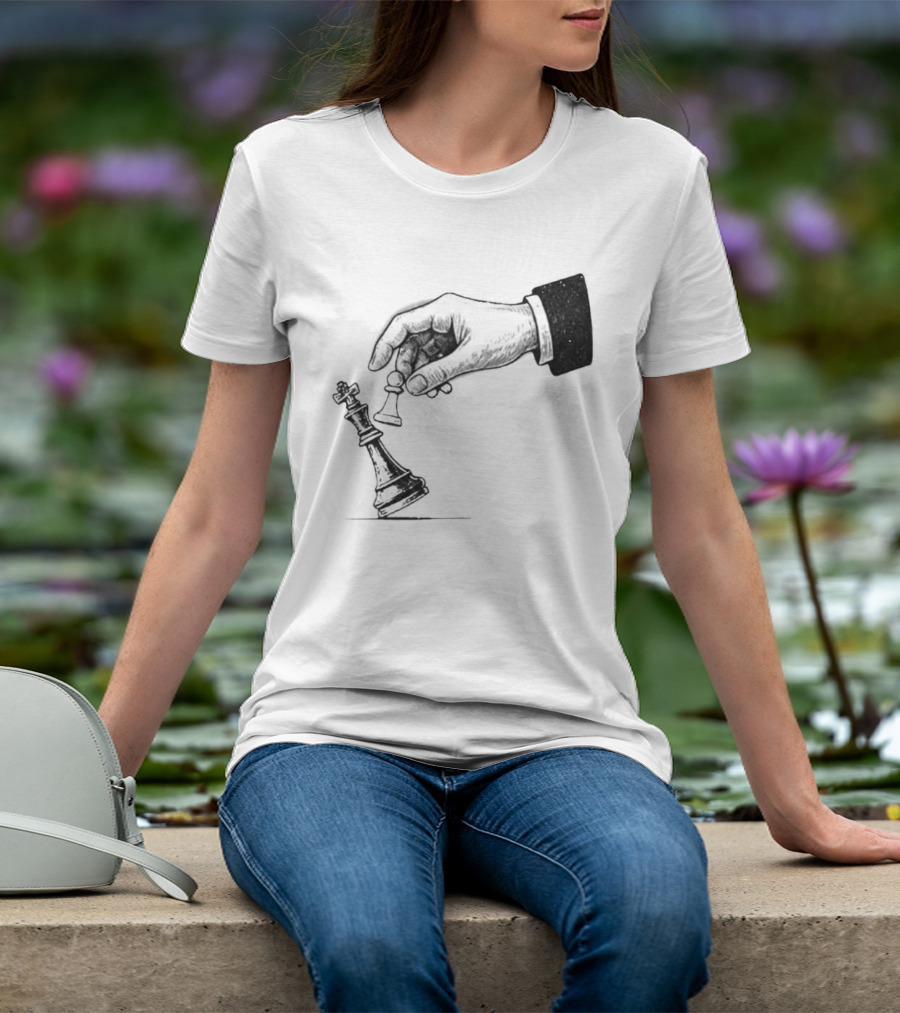 Chess Pawn Topple King Strategic Game Power Victory T-Shirt