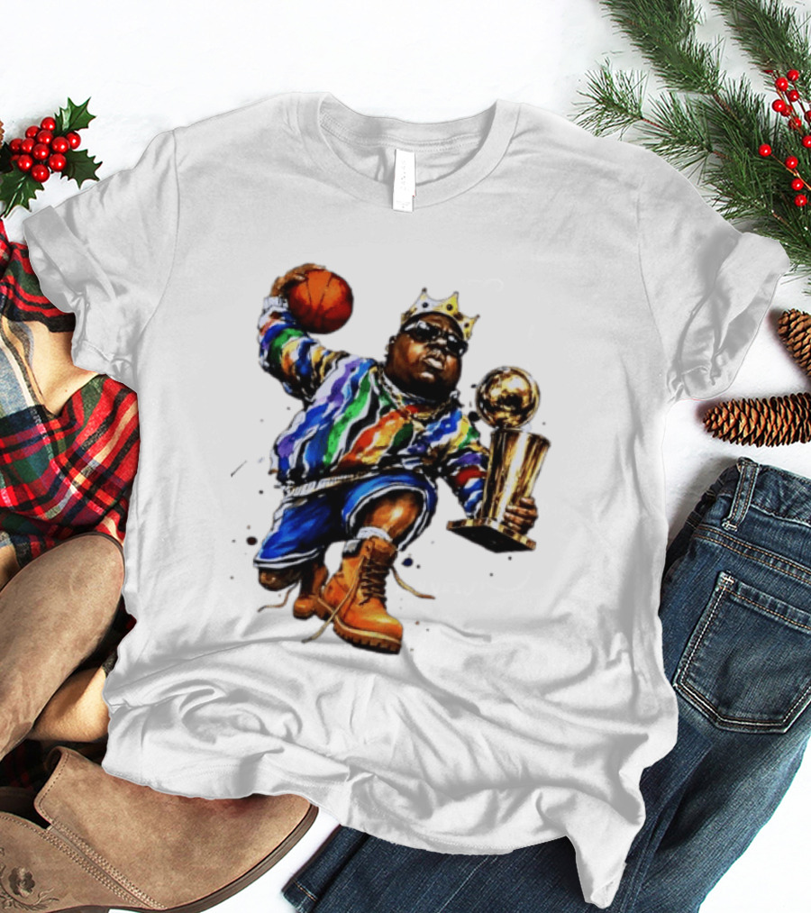 New York Knicks Basketball Biggie Smalls Crown Trophy T-Shirt