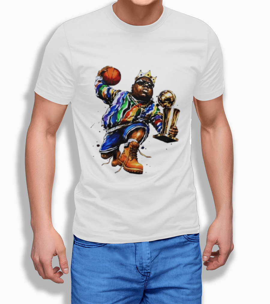 New York Knicks Basketball Biggie Smalls Crown Trophy T-Shirt