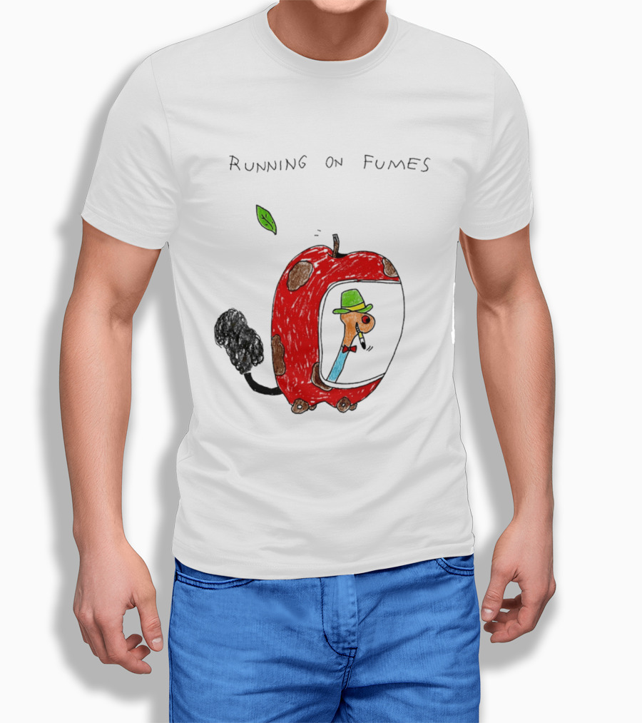 Running On Fumes Lowly Worm Apple Car T-Shirt