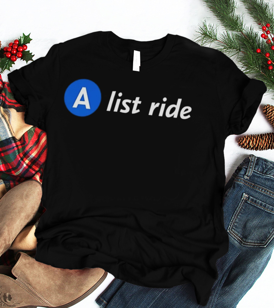 A List Ride Blue Circle Letter A T-Shirt