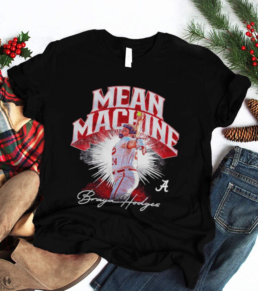 Mean Machine Braya Hodges Alabama Softball Player Collage T-Shirt