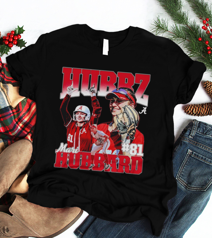 Mari Hubbard Alabama Softball Hubz #81 NCAA Player Collage T-Shirt