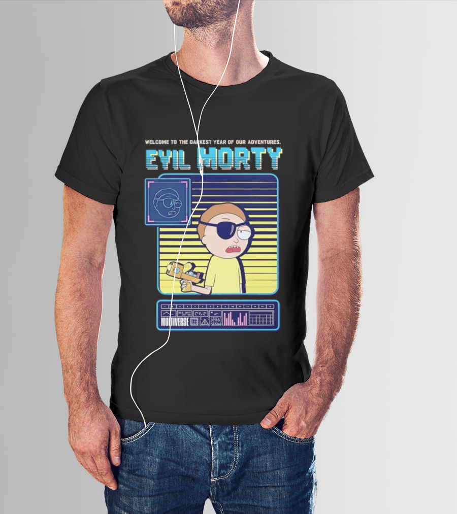 Welcome To The Darkest Year Evil Morty Multiverse Adventure Eyepatch T-Shirt