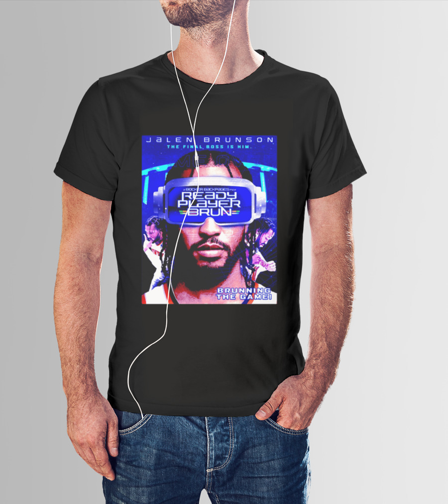 Jalen Brunson NY Knicks Ready Player Brun The Final Boss Brunning The Game T-Shirt