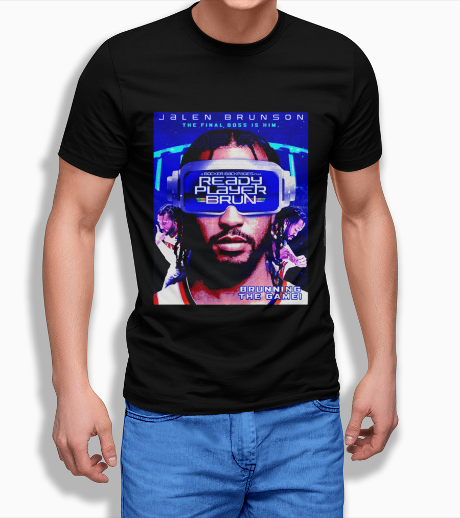 Jalen Brunson NY Knicks Ready Player Brun The Final Boss Brunning The Game T-Shirt