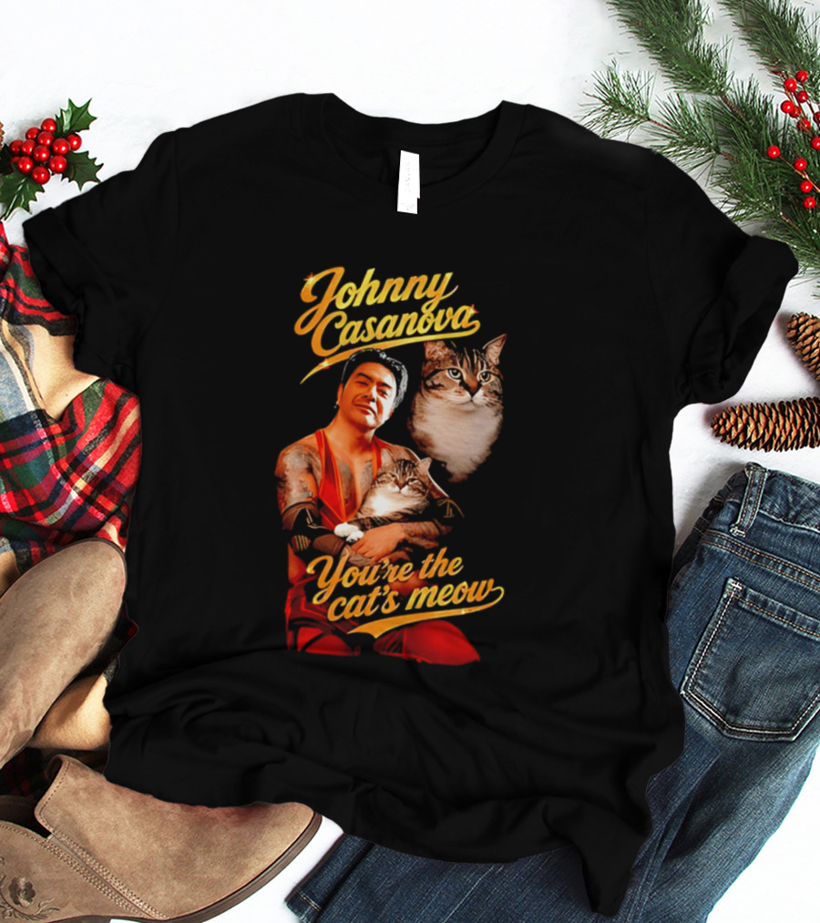 Johnny Casanova Cat's Meow JK Pop Cats T-Shirt