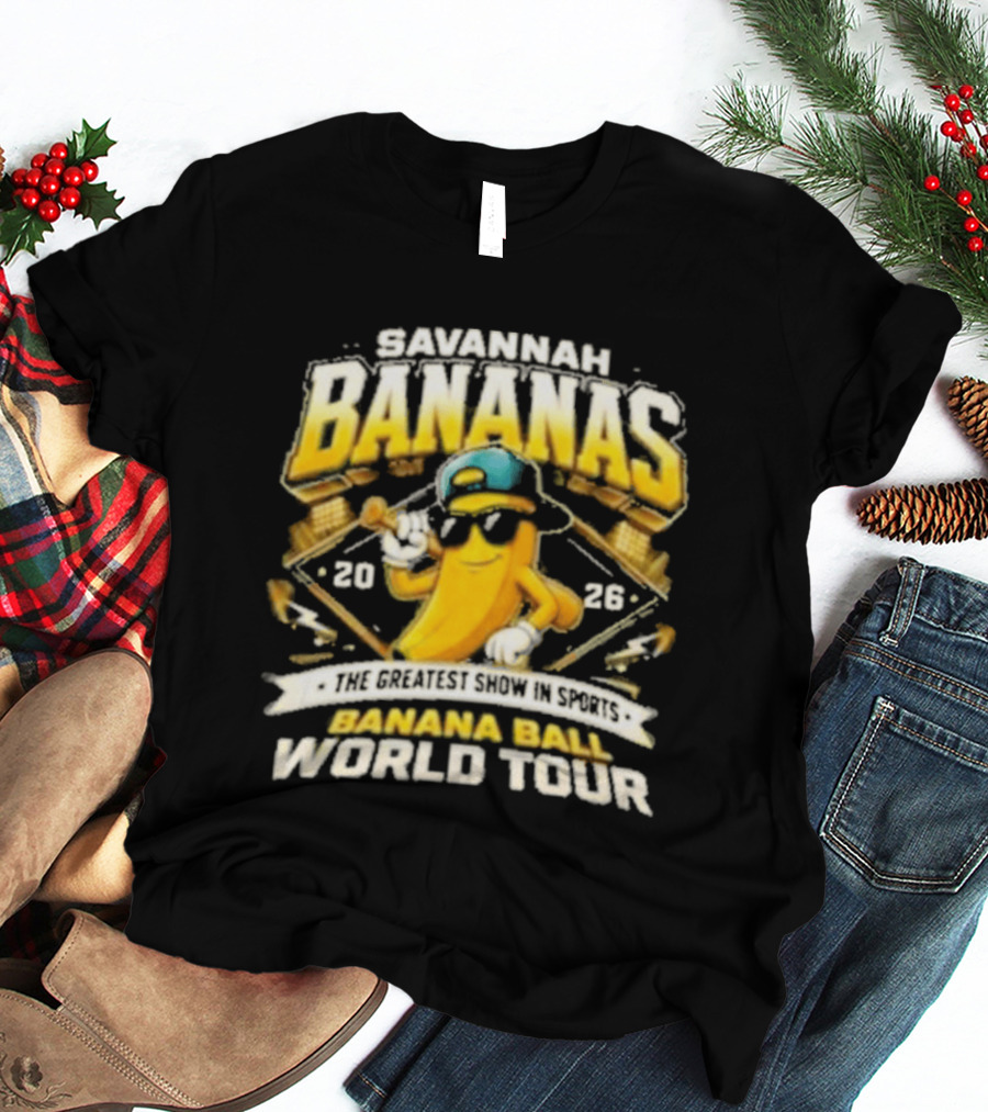Savannah Bananas Banana Ball World Tour 2026 Baseball Event T-Shirt