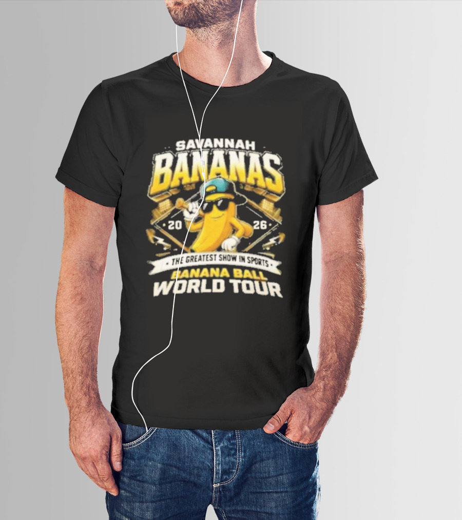 Savannah Bananas Banana Ball World Tour 2026 Baseball Event T-Shirt
