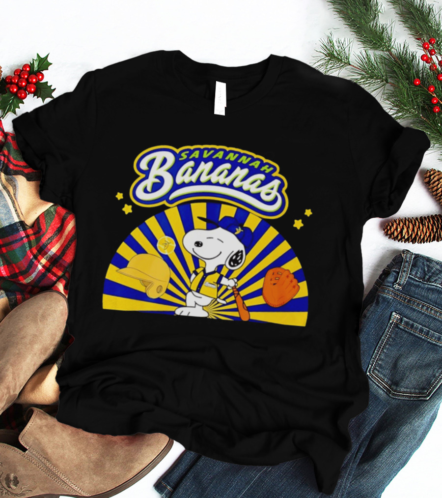 Snoopy Savannah Bananas Baseball Batting Stance T-Shirt