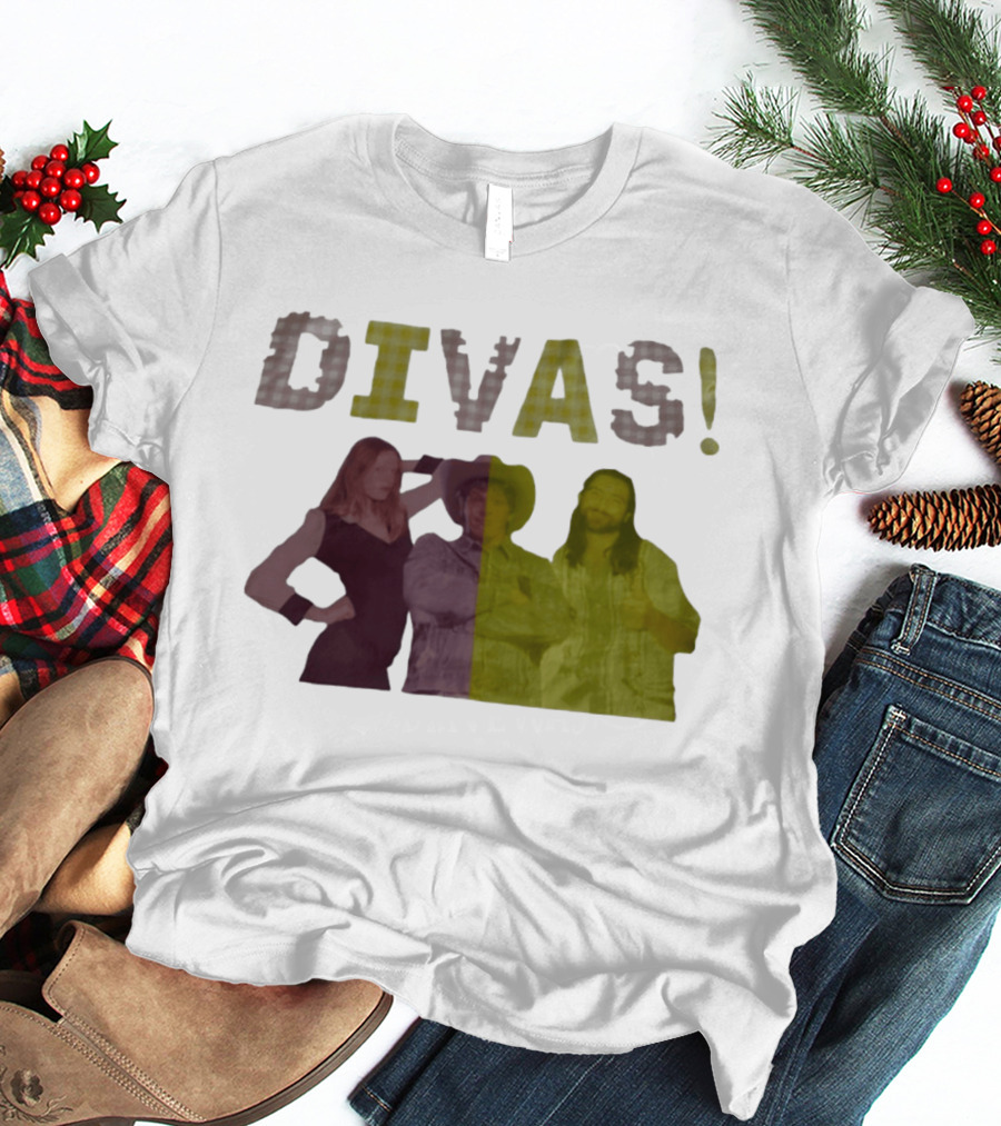 Divas Pop Culture Iconic Trio Plaid T-Shirt