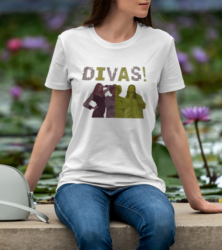 Divas Pop Culture Iconic Trio Plaid T-Shirt