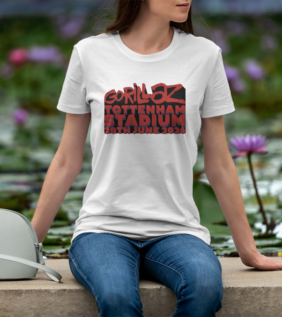 Gorillaz Tottenham Stadium 20th June 2026 Concert Music Event Tour T-Shirt