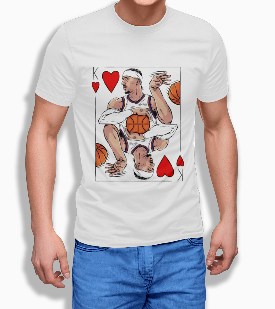 Josh Hart New York Knicks King Of Hearts NBA Card T-Shirt