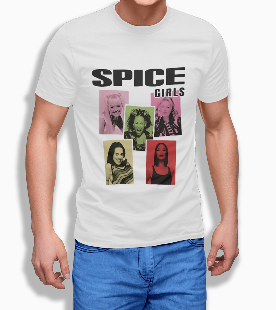 Spice Girls Emma Mel B Geri Mel C Victoria T-Shirt
