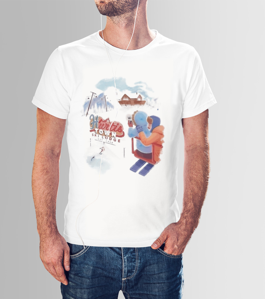 Kurtis Conner Ski Lodge Vintage Aesthetic Winter Scene T-Shirt