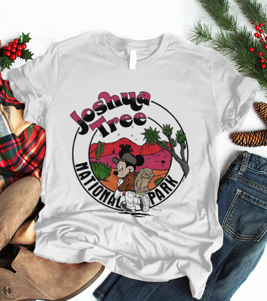 Mickey Mouse Hiking Adventure Joshua Tree National Park T-Shirt