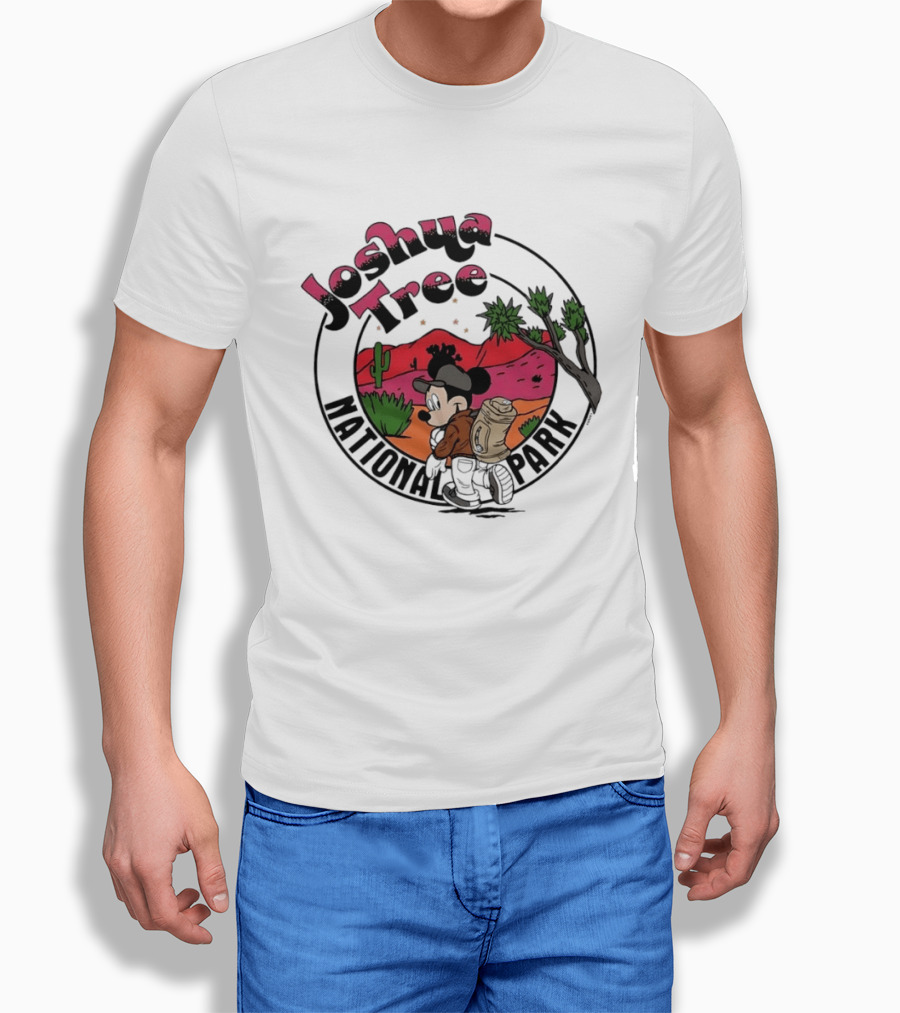 Mickey Mouse Hiking Adventure Joshua Tree National Park T-Shirt