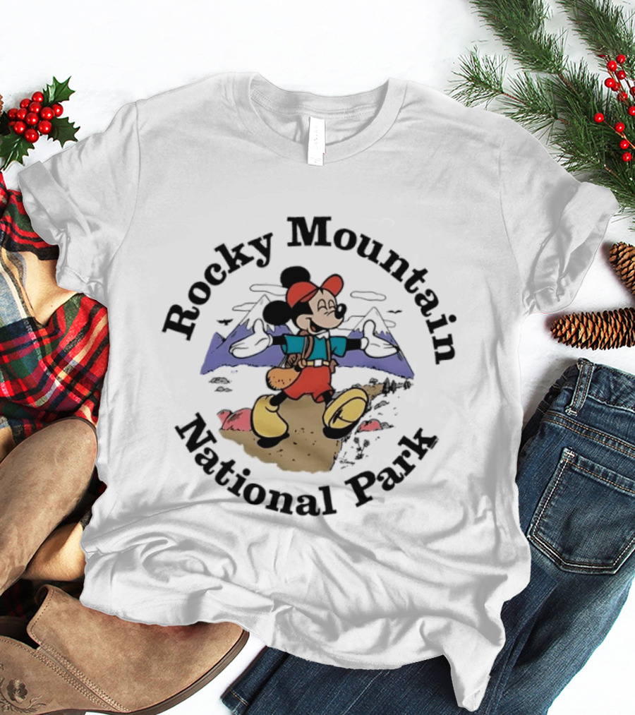 Mickey Mouse Hiking Adventure Rocky Mountain National Park T-Shirt