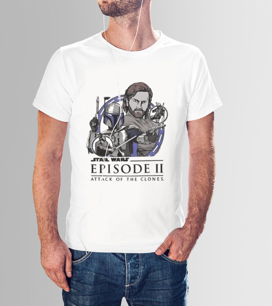 Star Wars Episode II Attack Of The Clones Kamino Battle Scene T-Shirt