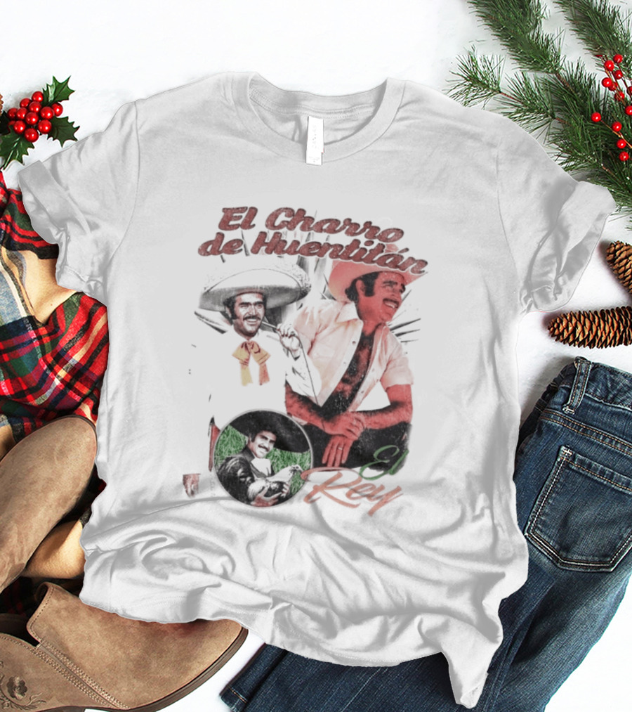 Vicente Fernandez El Charro De Huentitan El Rey Iconic Ranchera Style Mexican Music Legend T-Shirt
