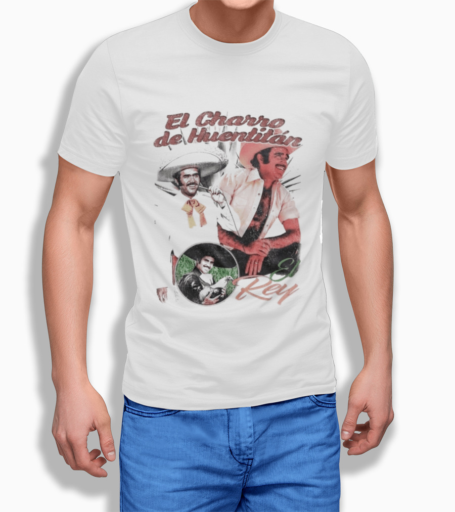 Vicente Fernandez El Charro De Huentitan El Rey Iconic Ranchera Style Mexican Music Legend T-Shirt