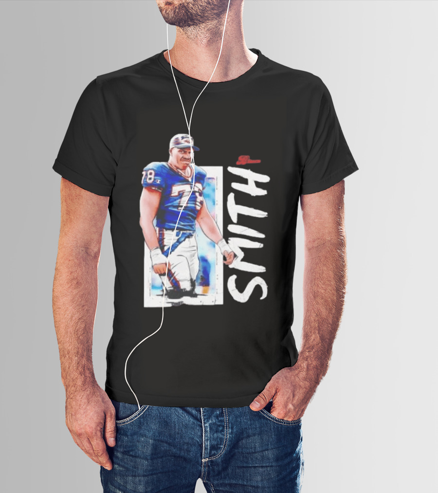 Buffalo Bills Bruce Smith 78 Sack Man NFL Legends T-Shirt