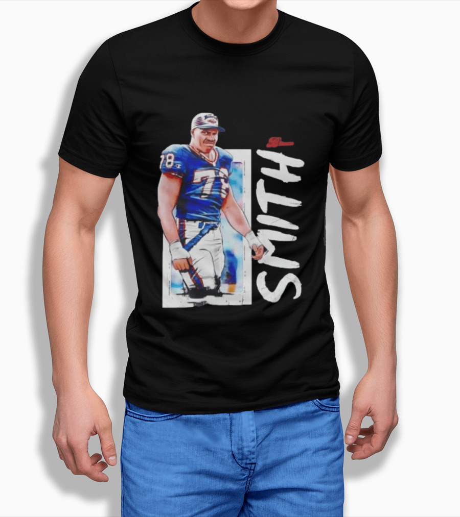 Buffalo Bills Bruce Smith 78 Sack Man NFL Legends T-Shirt