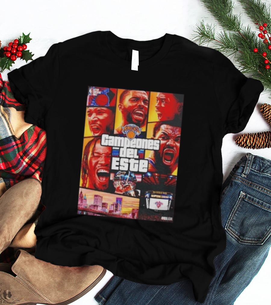 New York Knicks Campeones Del Este NBA Playoff Celebration T-Shirt