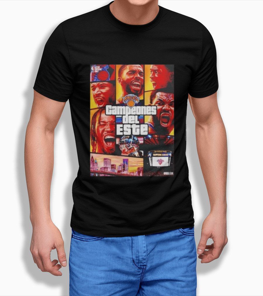 New York Knicks Campeones Del Este NBA Playoff Celebration T-Shirt