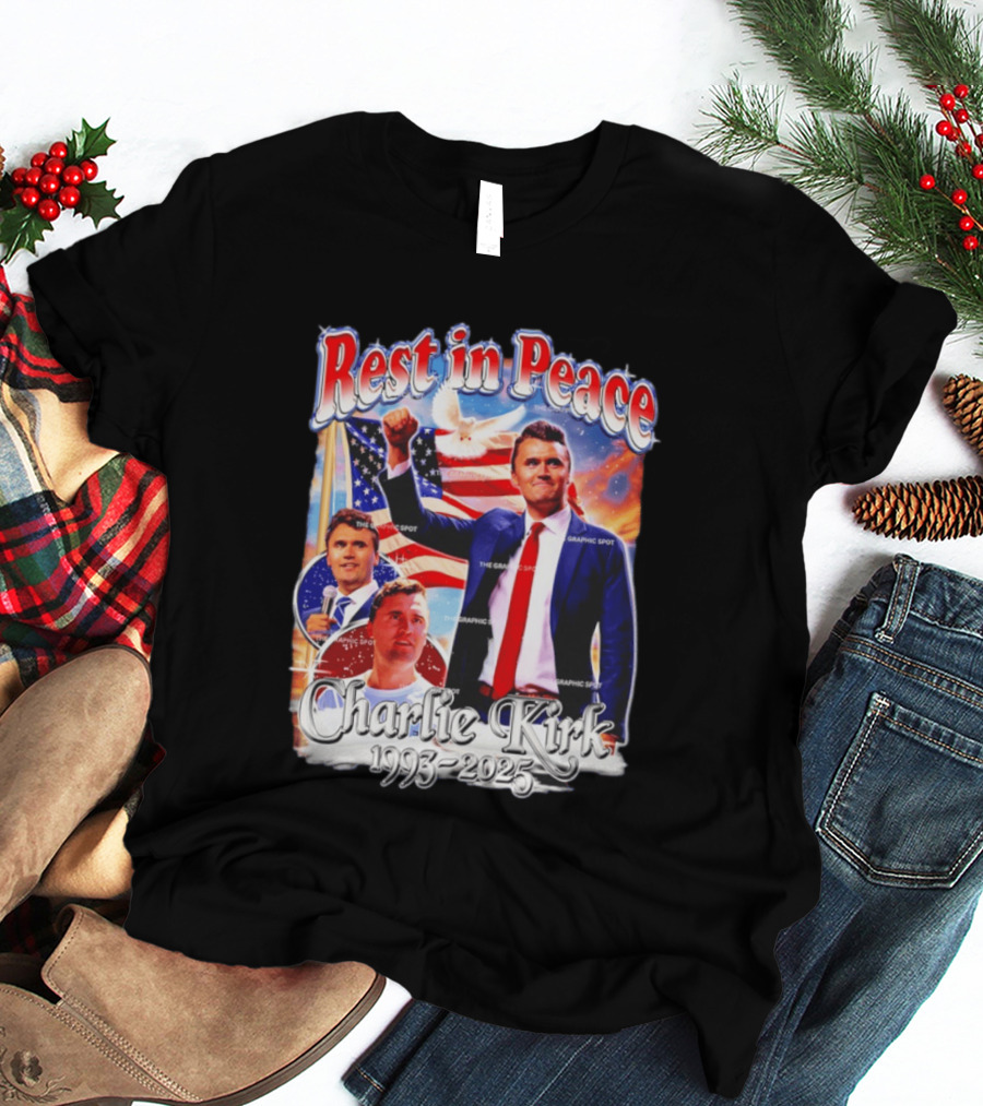 RIP Charlie Kirk Rest In Peace Memorial 1993 2025 T-Shirt