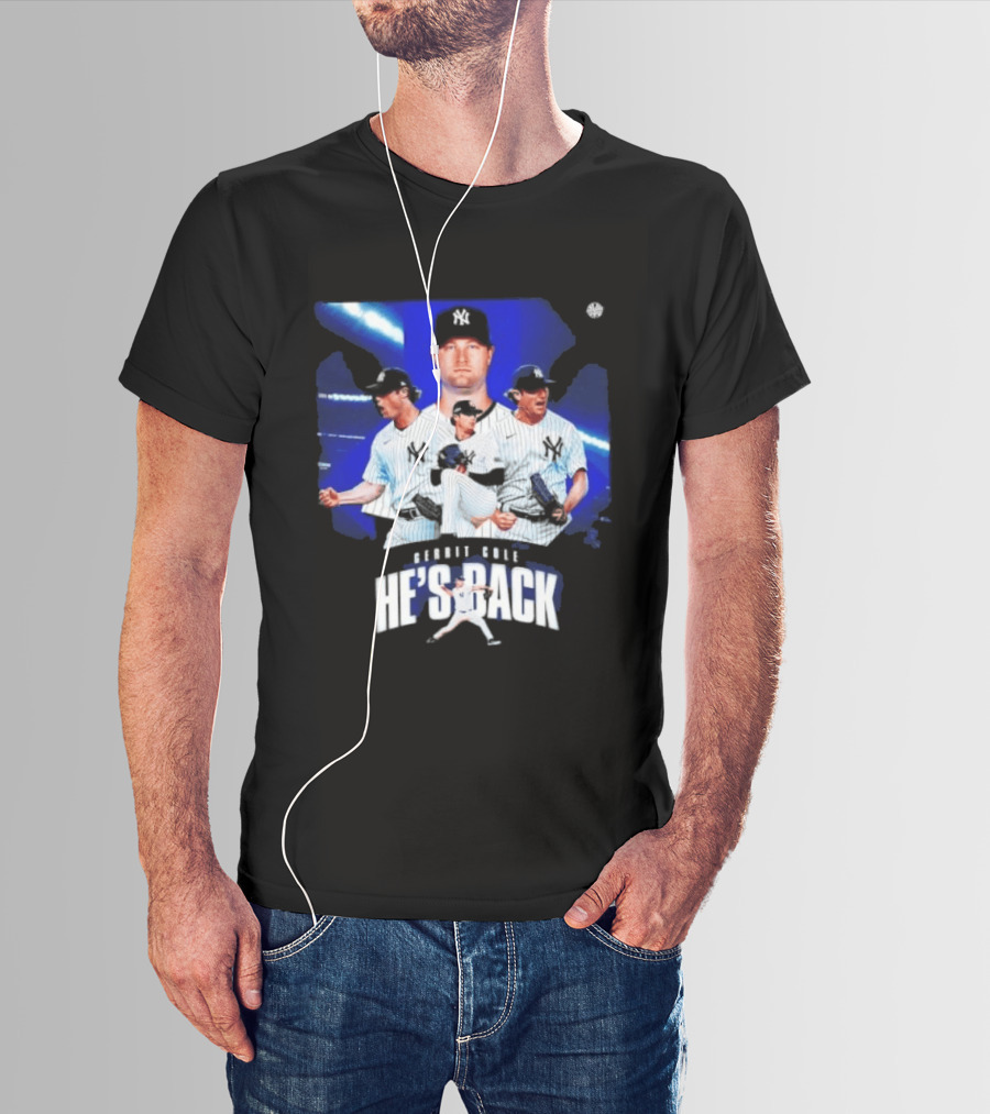 Gerrit Cole He's Back Yankees Pitcher Action T-Shirt